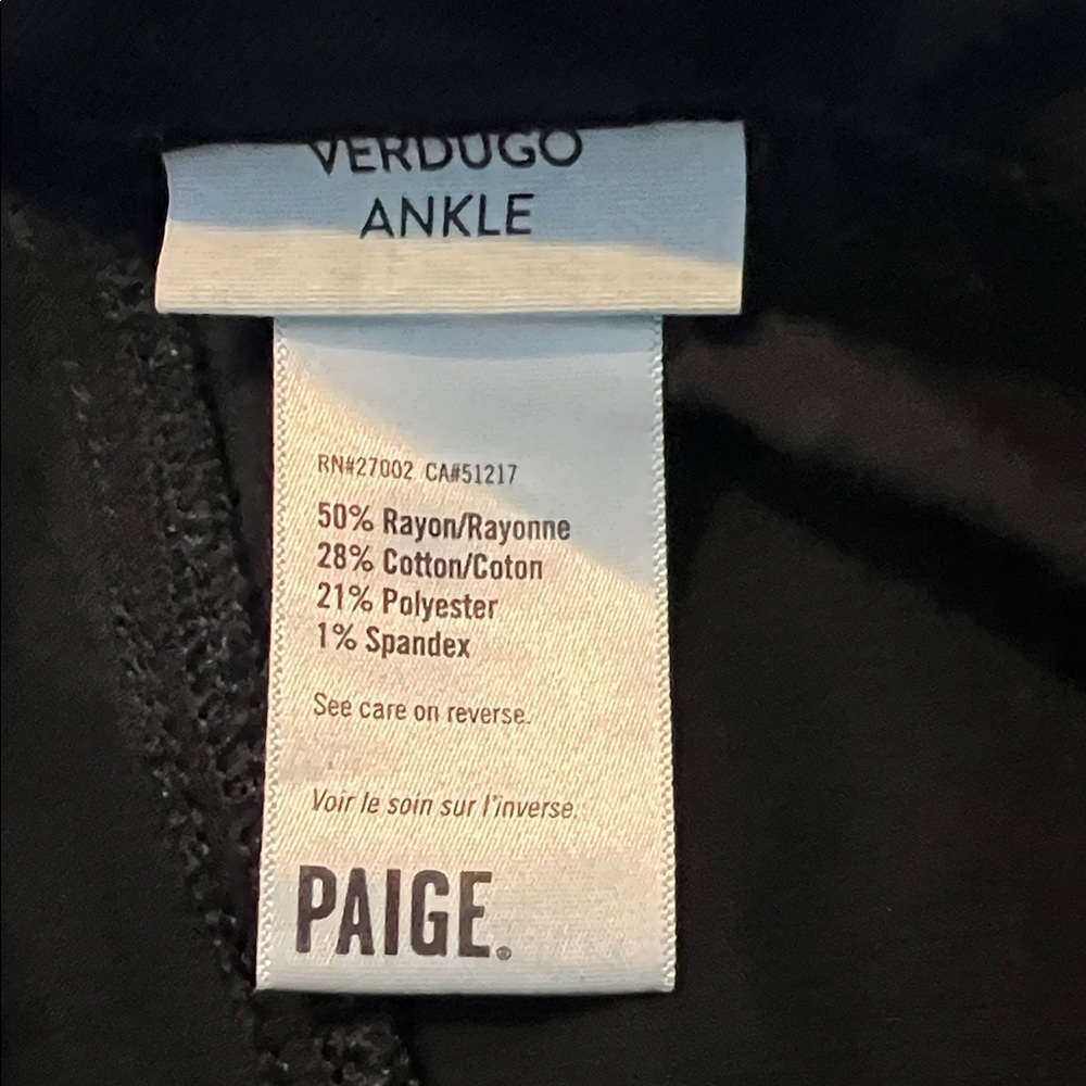 PAIGE Verdugo Ankle Pants in Black